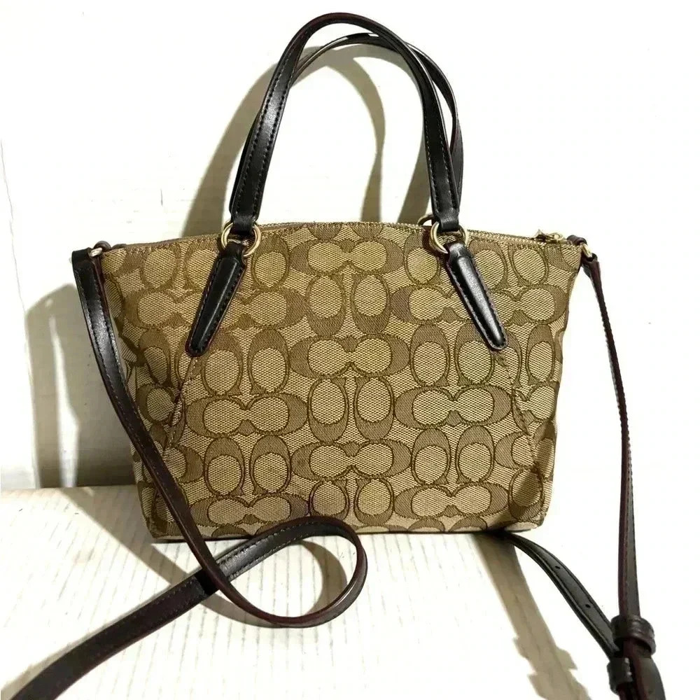 Coach Cc Signature Print Canvas Crossbody Handbag - image 8